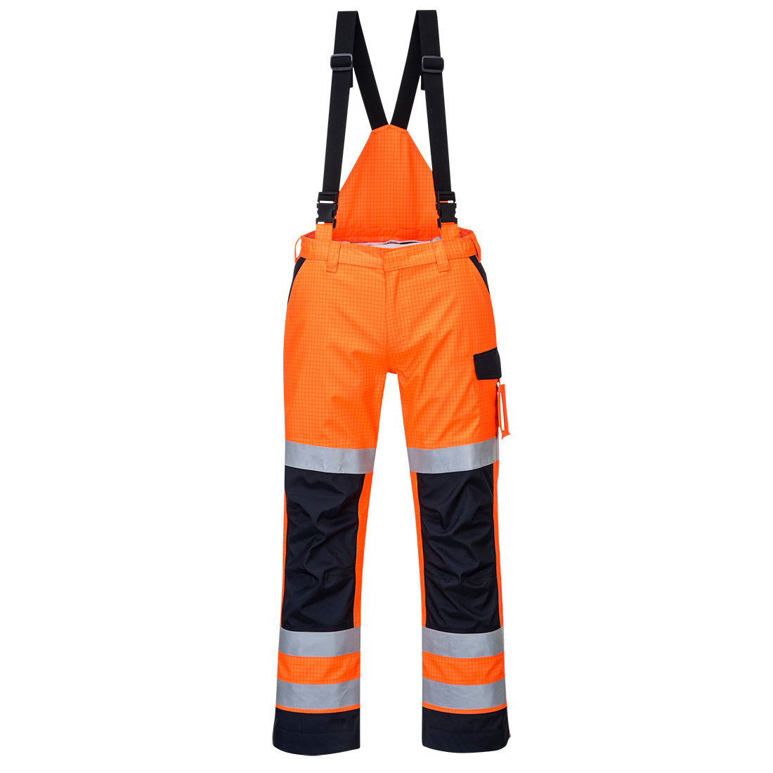 Portwest Flame Resistant Hi-Vis Bib & Brace Trousers MV71