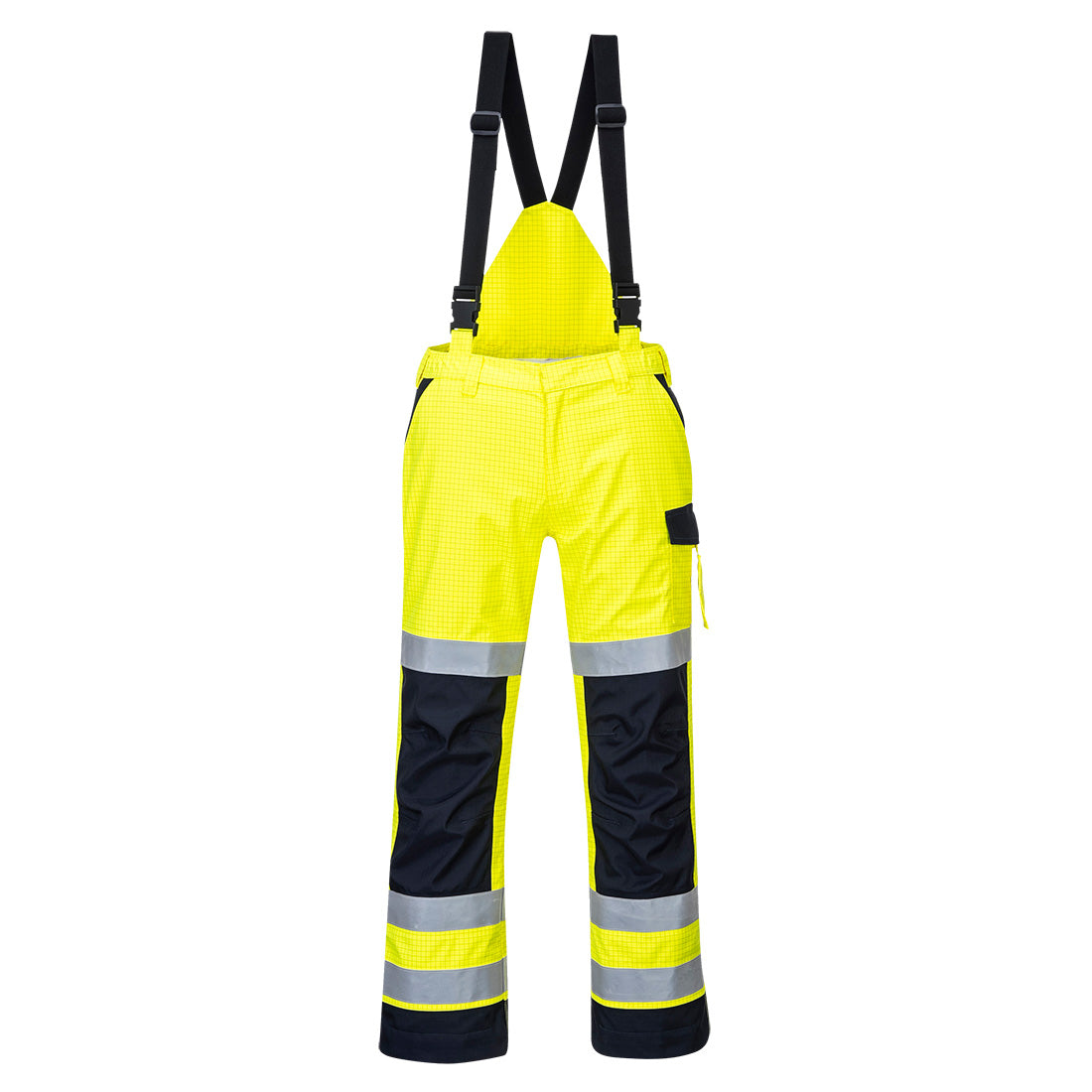 Portwest Flame Resistant Hi-Vis Bib & Brace Trousers MV71