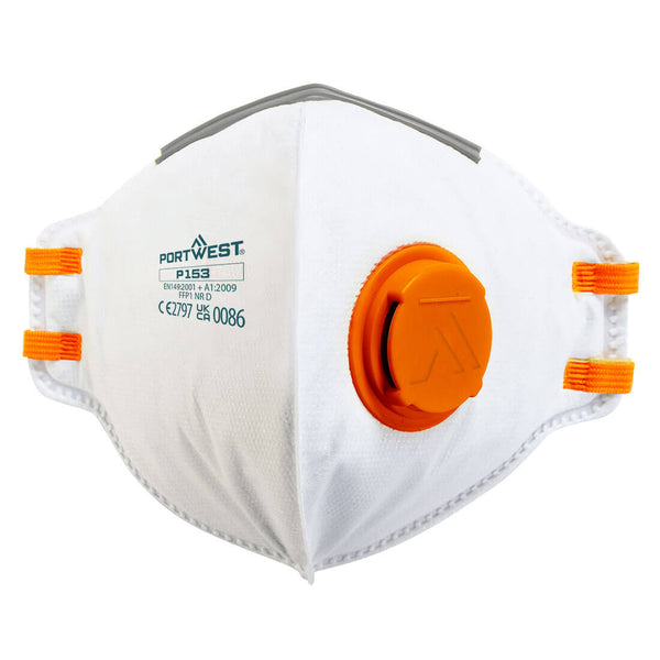 FFP1 Valved Dolomite Fold Flat Respirator (Pk20) P153