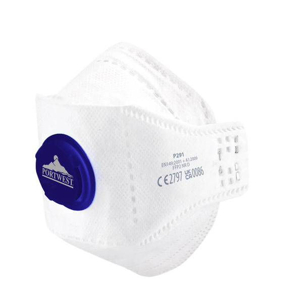 EAGLE FFP2 Valved Dolomite Fold Flat Respirator (Pk10) P291