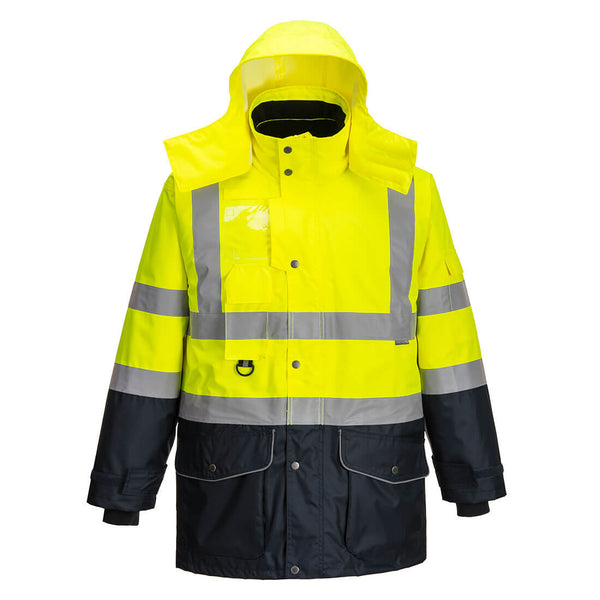 Hi-Vis Breathable 7-in-1 Contrast Traffic Jacket  S426