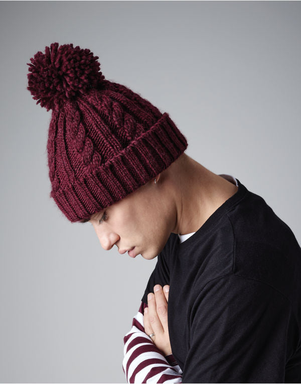 Beechfield  Cable Knit Melange Beanie B480 B480