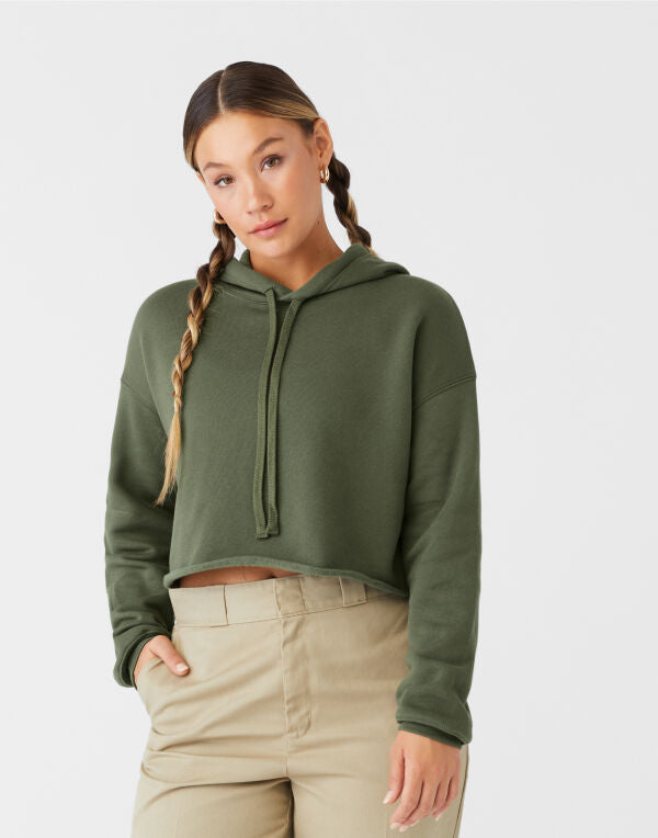 Bella Women's Cropped Fleece Hoodie BE7502 BE7502