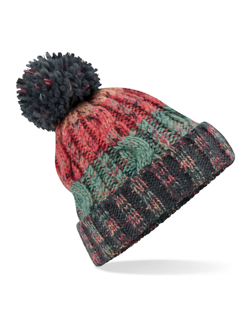 Beechfield  Corkscrew Pom Pom Beanie B486