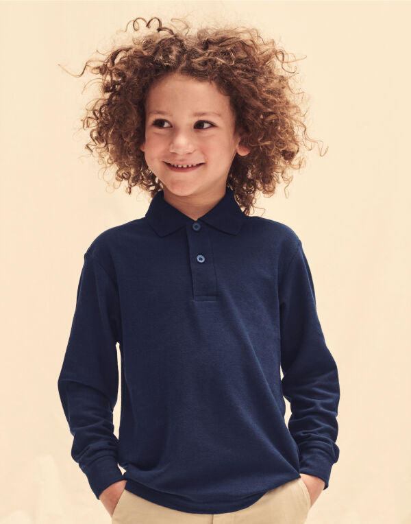 Fruit Of The Loom Kid's 65/35 L/Sleeve Polo 63201 63201