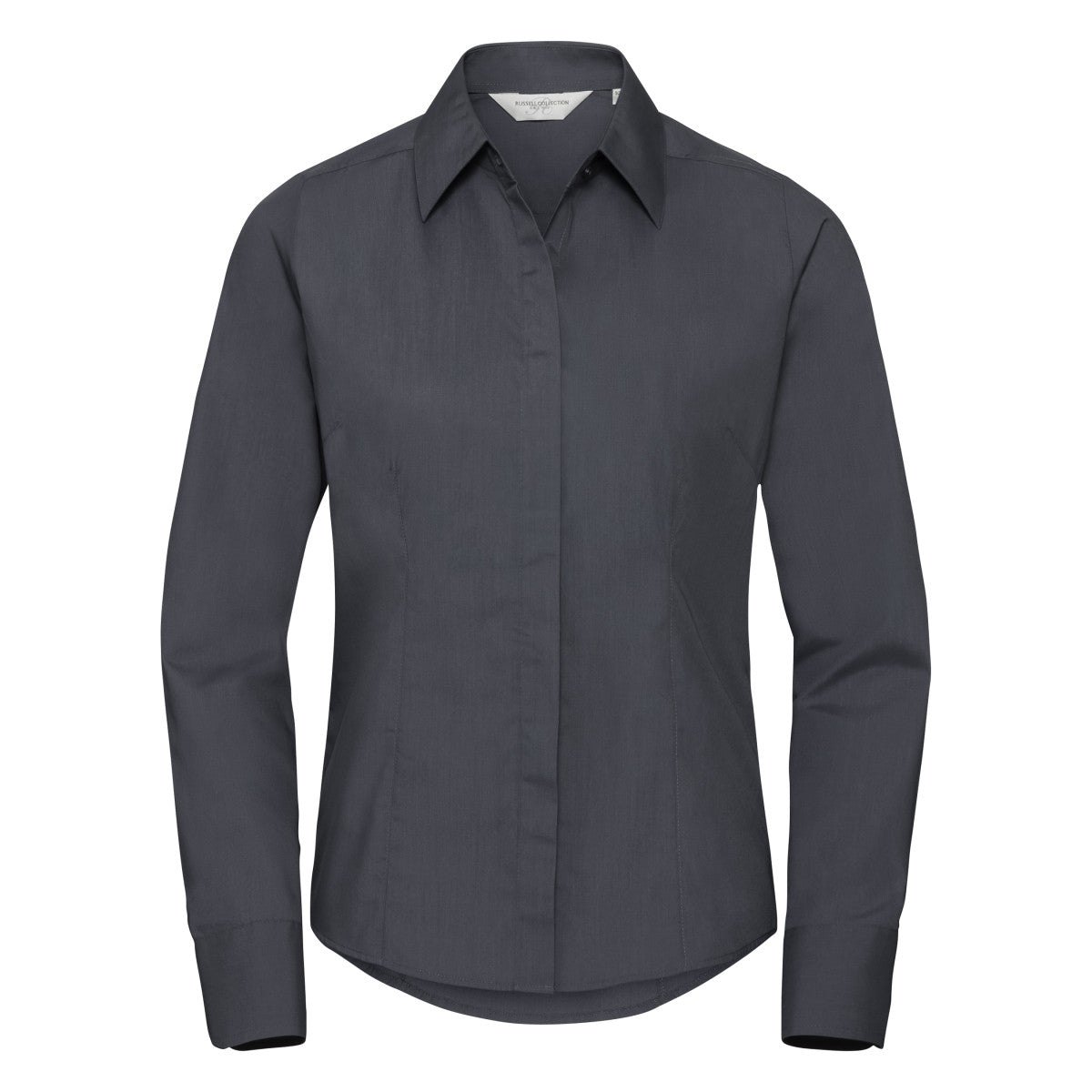 Russell Collection Ladies' Long Sleeve Fitted Polycotton Poplin Shirt 924F