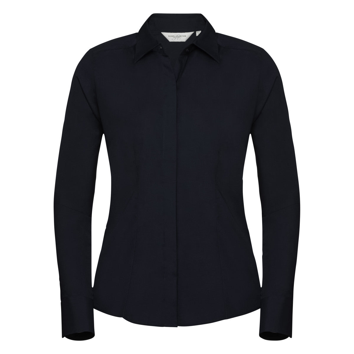 Russell Collection Ladies' Long Sleeve Fitted Polycotton Poplin Shirt 924F