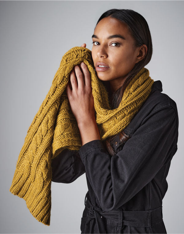 Beechfield  Cable Knit Melange Scarf B499 B499