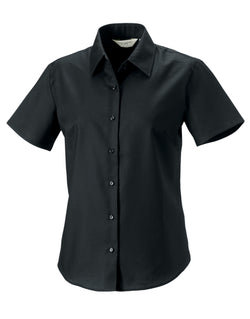Russell Collection Ladies' Short Sleeve Tailored Oxford Shirt 933F