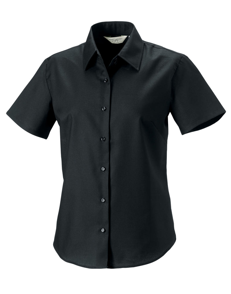 Russell Collection Ladies' Short Sleeve Tailored Oxford Shirt 933F