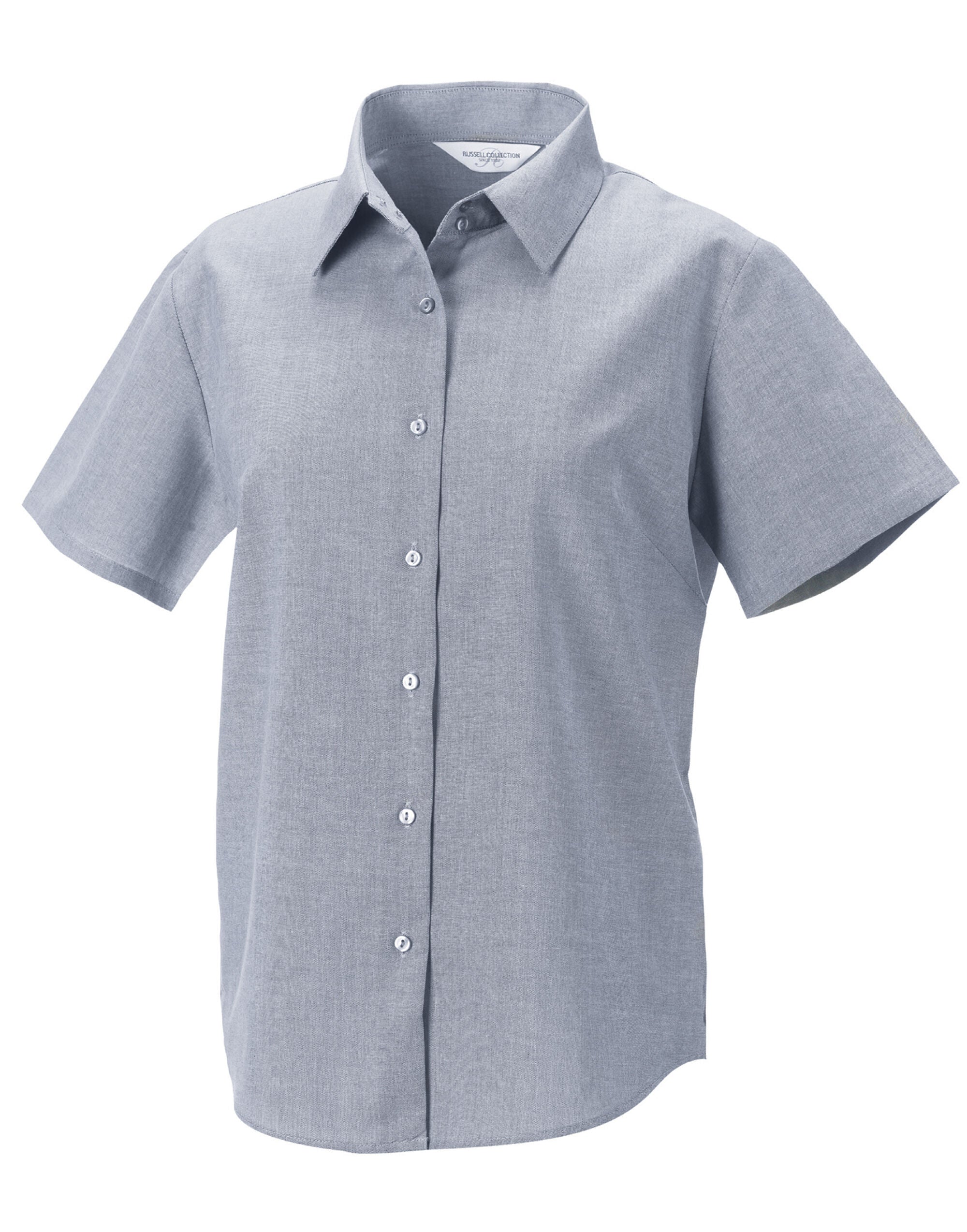 Russell Collection Ladies' Short Sleeve Tailored Oxford Shirt 933F