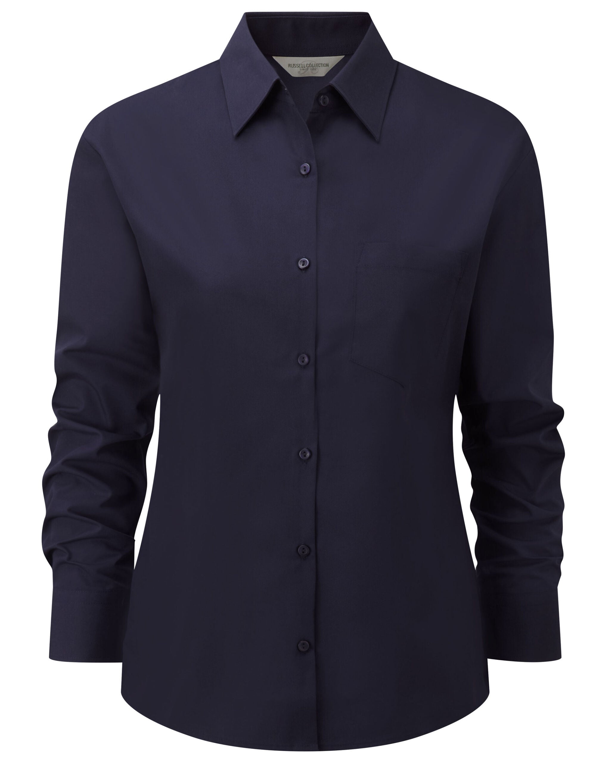 Russell Collection Ladies' Long Sleeve Classic Polycotton Poplin Shirt 934F