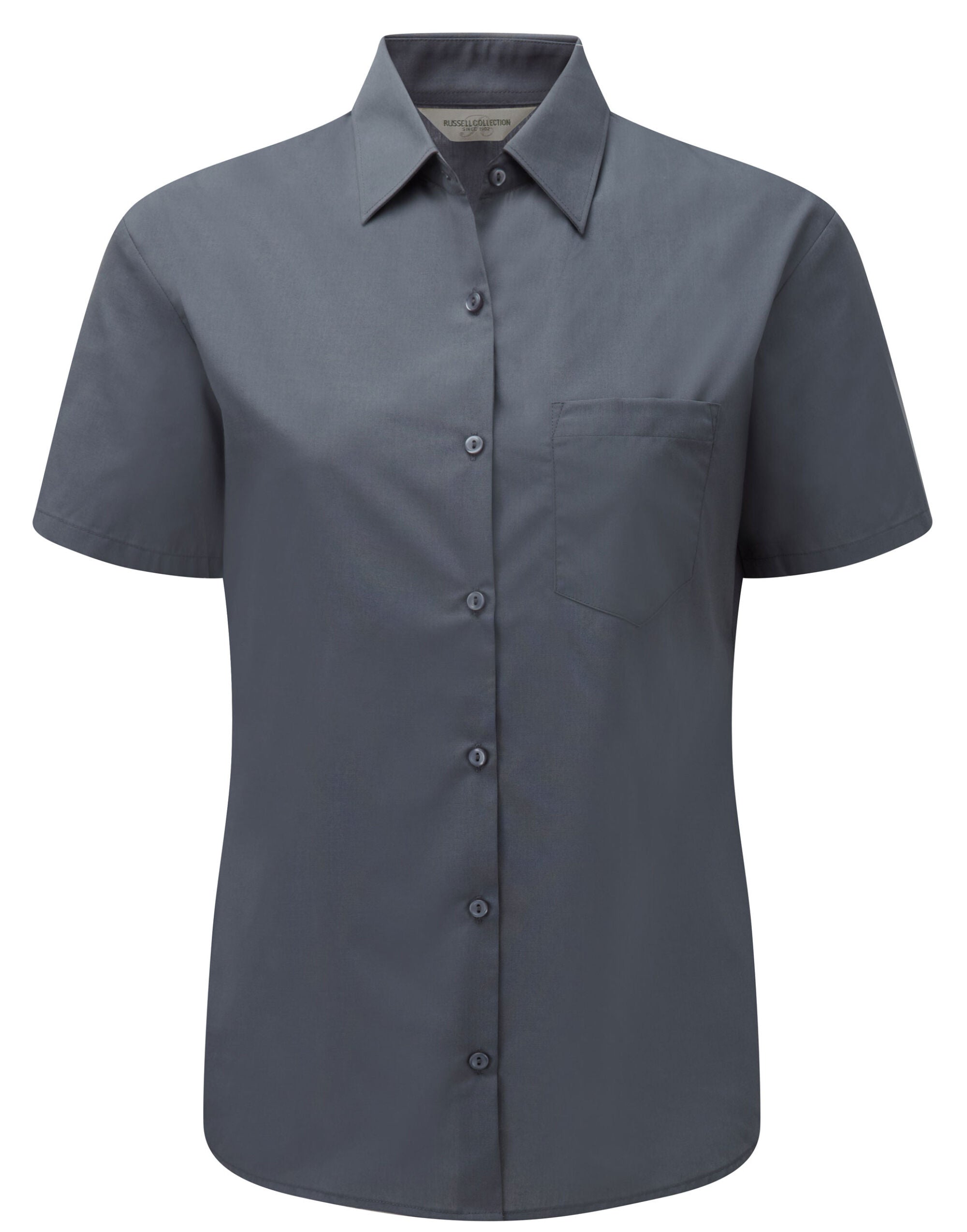 Russell Collection Ladies' Short Sleeve Classic Polycotton Poplin Shirt 935F