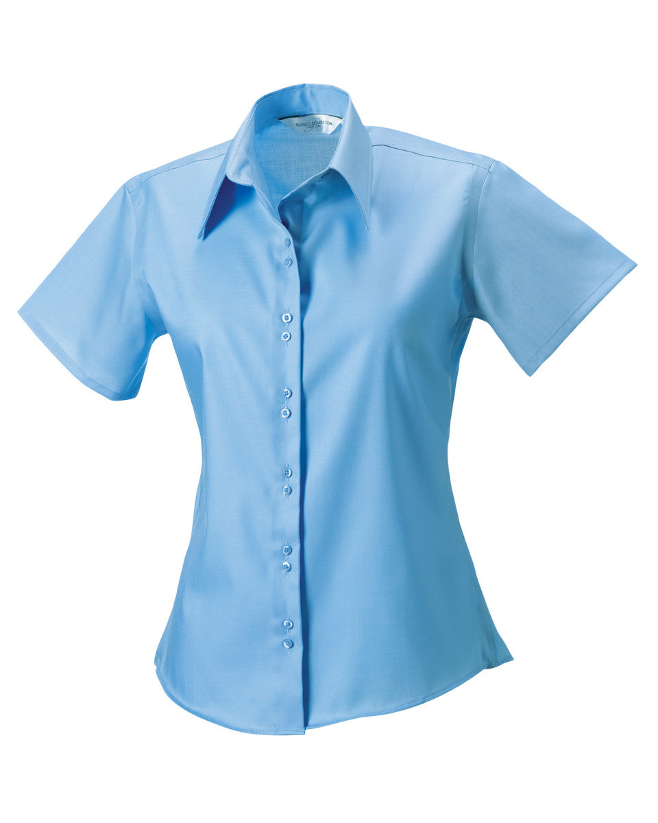 Russell Collection Ladies' Short Sleeve Tailored Ultimate Non-Iron Shirt 957F