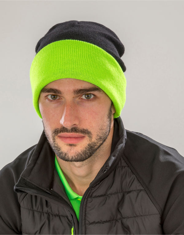Result Genuine Recycled Recycled Black Compass Beanie RC930X RC930X