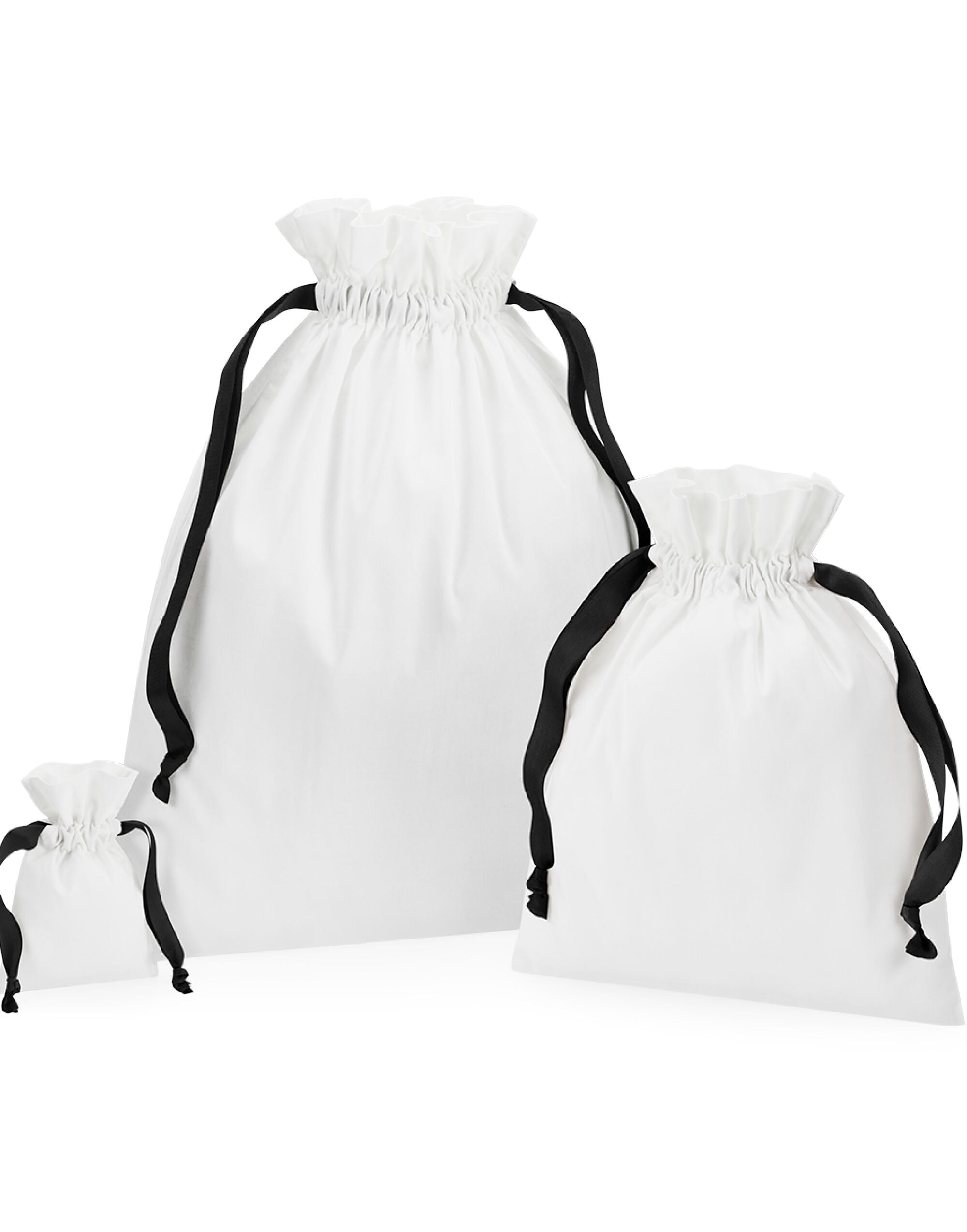 Westford Mill Cotton Bag with Ribbon Cord W121