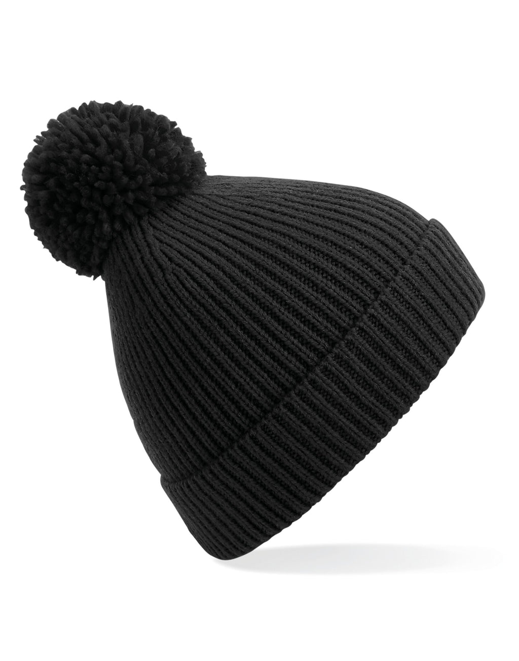 Beechfield  Engineered Knit Ribbed Pom Pom Beanie B382