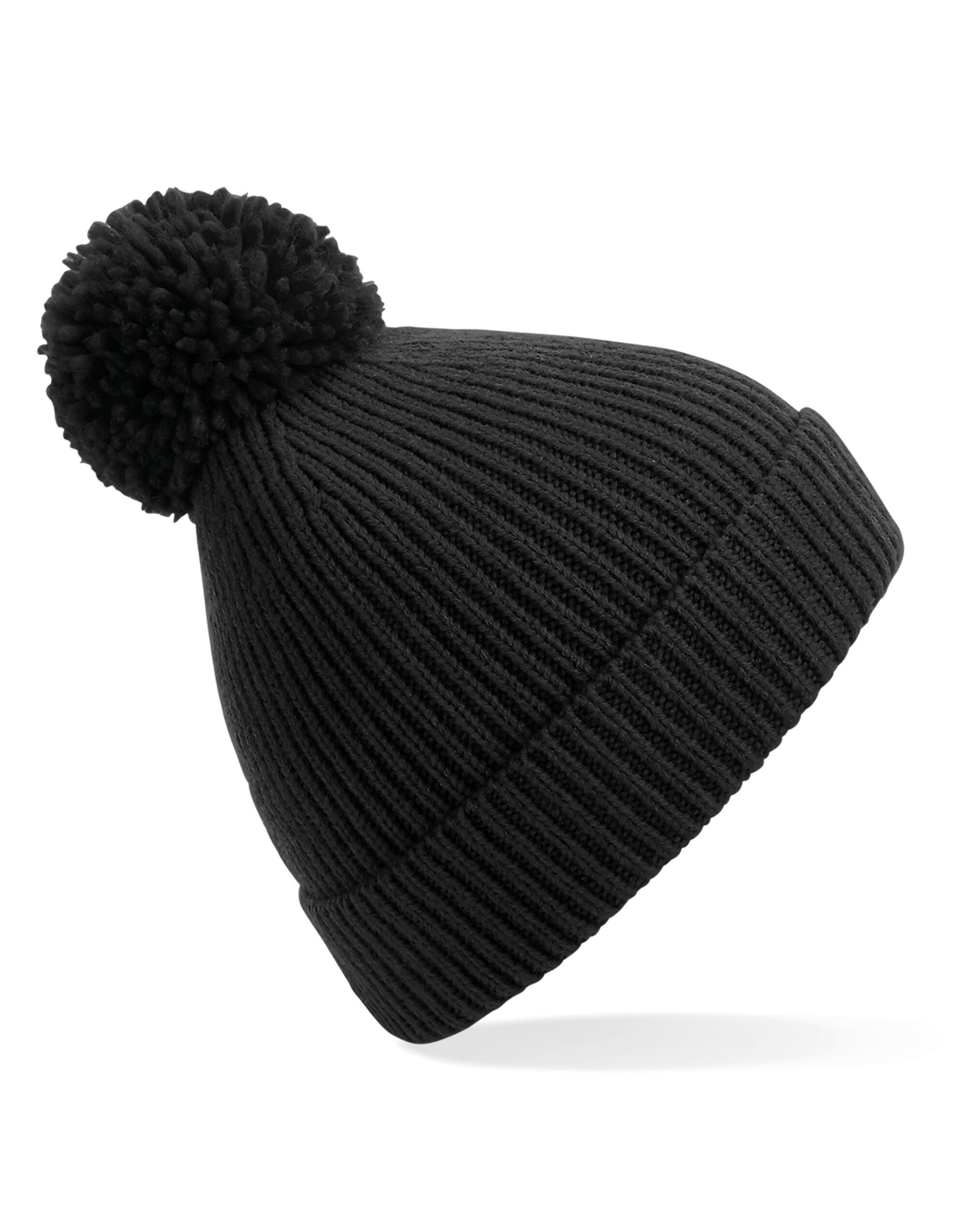 Beechfield  Engineered Knit Ribbed Pom Pom Beanie B382