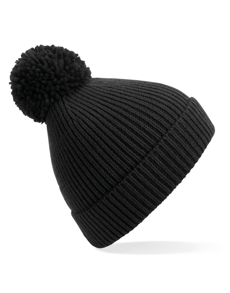 Beechfield  Engineered Knit Ribbed Pom Pom Beanie B382
