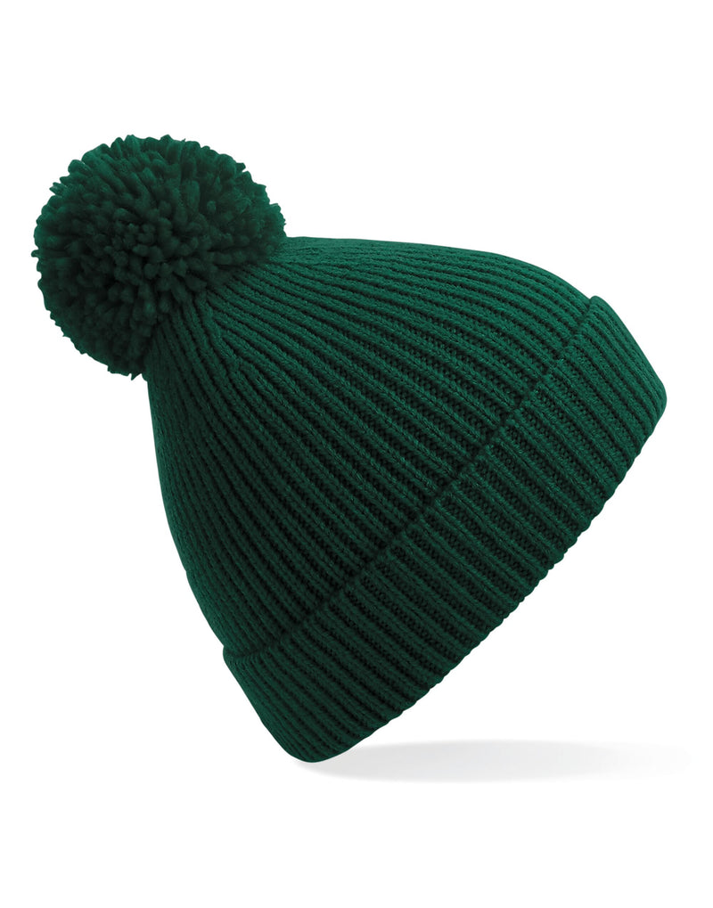 Beechfield  Engineered Knit Ribbed Pom Pom Beanie B382