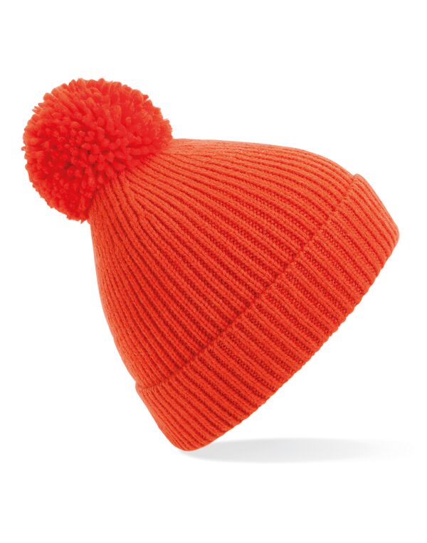 Beechfield  Engineered Knit Ribbed Pom Pom Beanie B382 B382