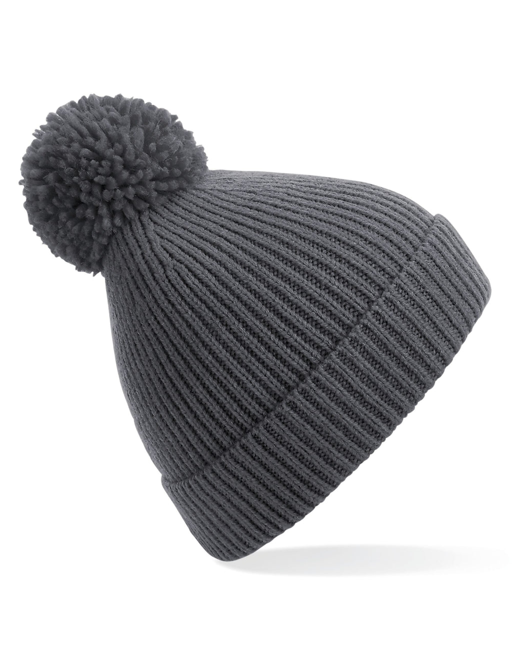 Beechfield  Engineered Knit Ribbed Pom Pom Beanie B382