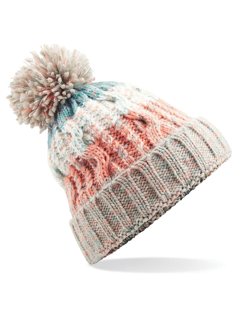 Beechfield  Corkscrew Pom Pom Beanie B486