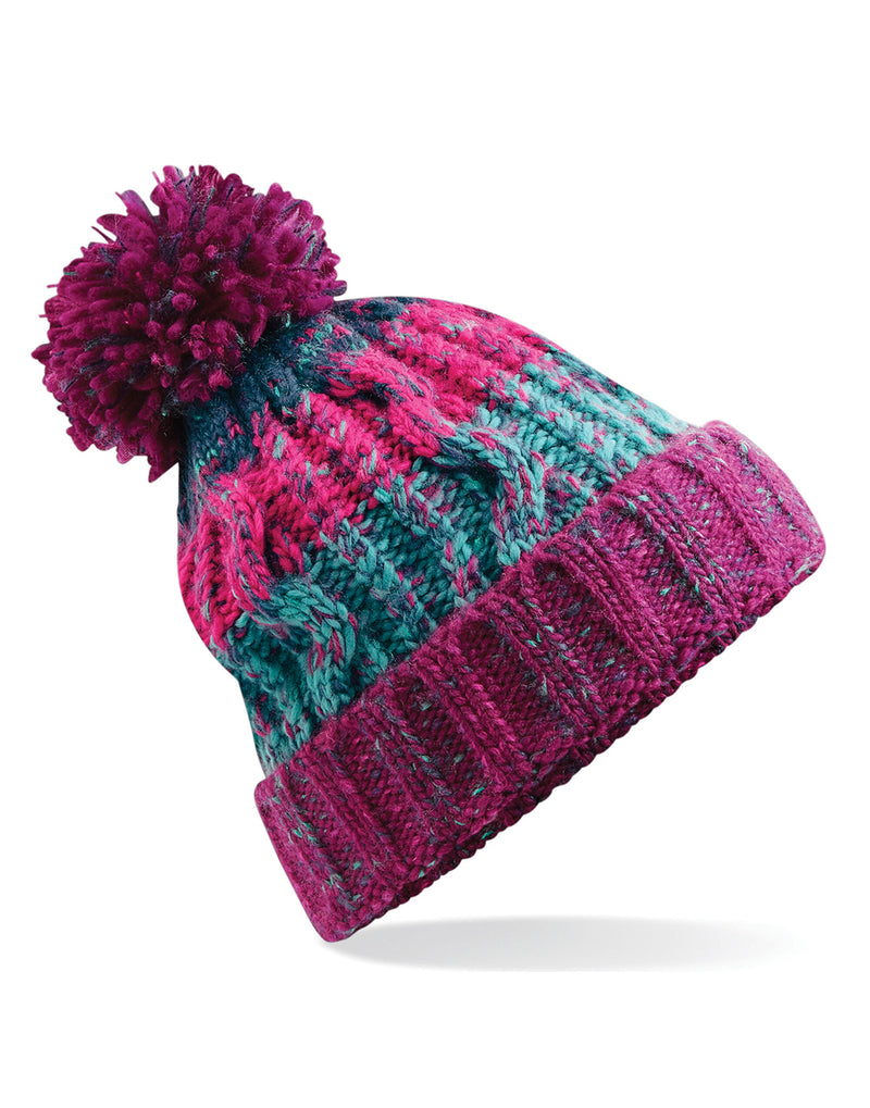 Beechfield  Corkscrew Pom Pom Beanie B486