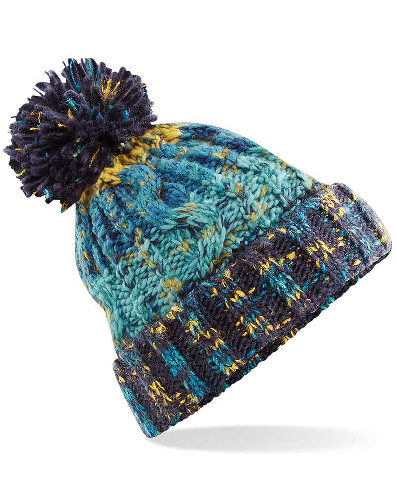 Beechfield  Corkscrew Pom Pom Beanie B486