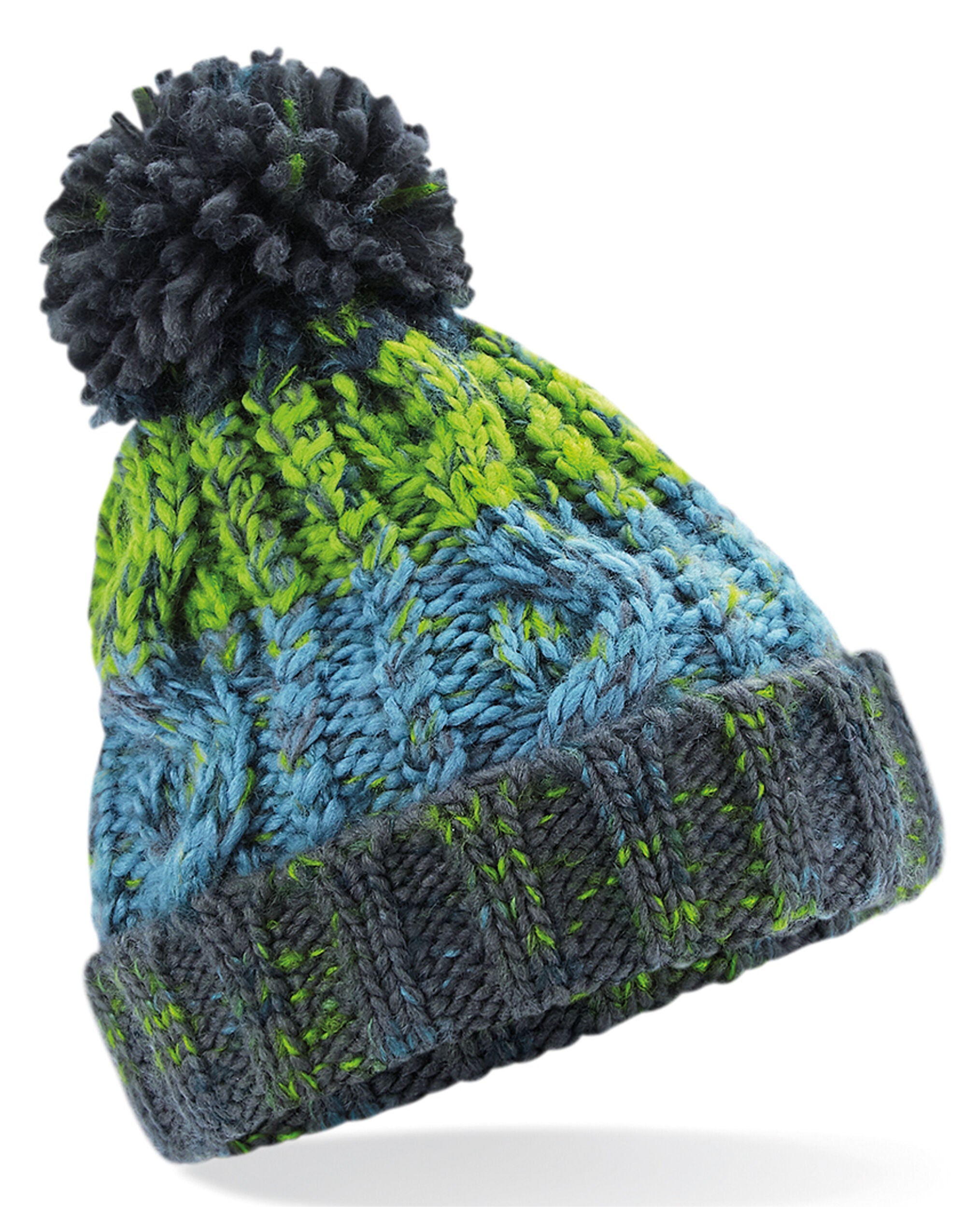Beechfield  Junior Corkscrew Pom Pom Beanie B486B