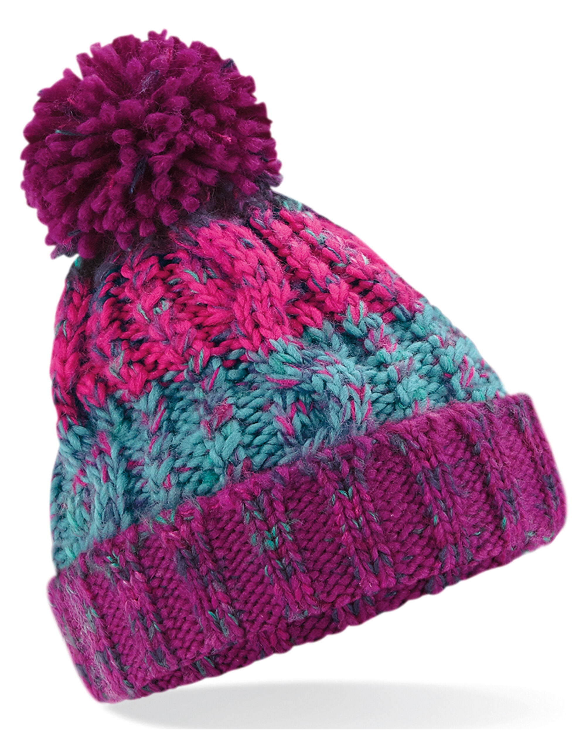 Beechfield  Junior Corkscrew Pom Pom Beanie B486B