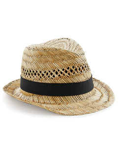Beechfield  Straw Summer Trilby B730