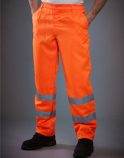 Yoko Hi-Vis Polycotton Work Trouser (Reg) HV015T-3MR HV015T-3MR