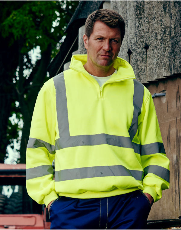 Yoko Hi-Vis 1/4 Zip Sweatshirt HVK06 HVK06