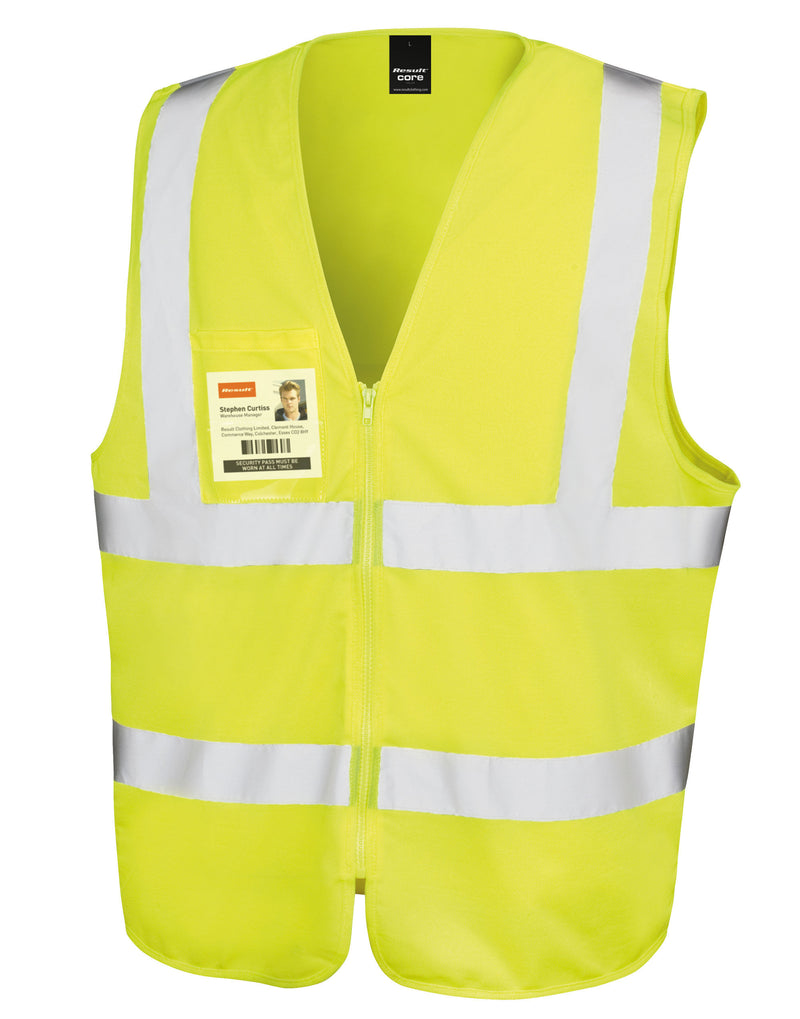 Result Safeguard Zip ID Safety Safety Vest Waistcoat Tabard R202X